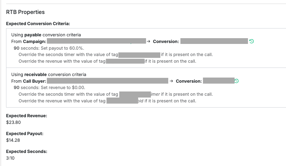 Transparent Expected Conversion Details on RTB Reservations