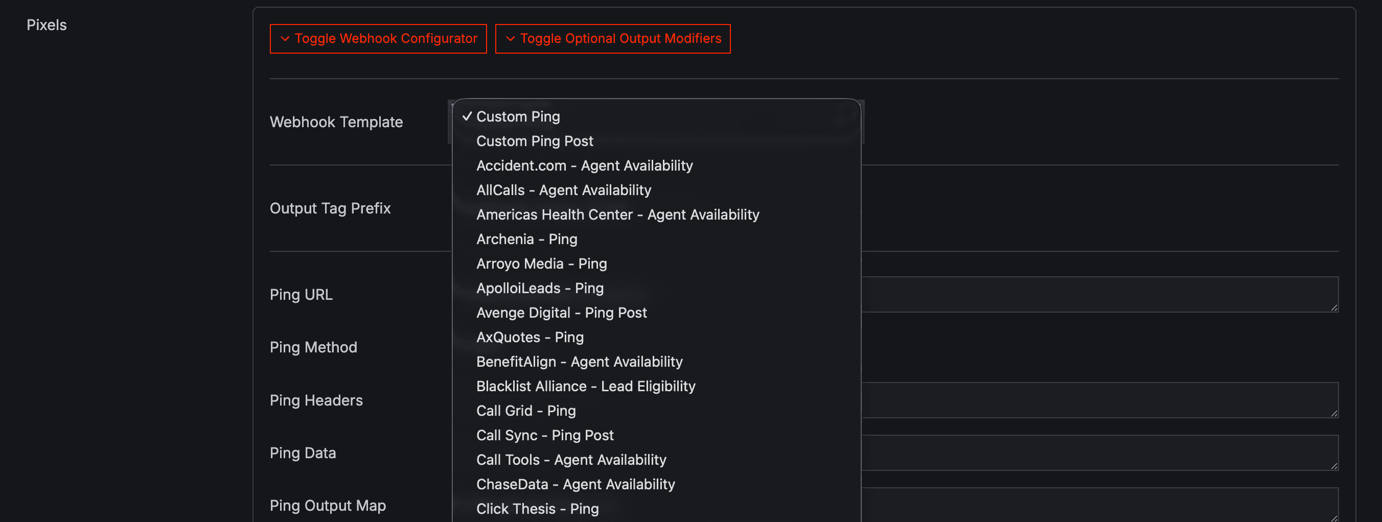 Webhook Configurator – 50+ New Templates