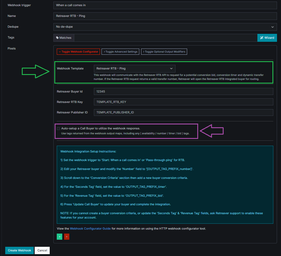 Auto-setup buyer tags toggle