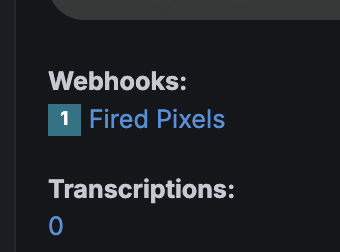Fired Pixels section